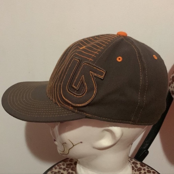 💋3/30 Burton brown and orange flex fit ball hat 210 fitted - Picture 2 of 6